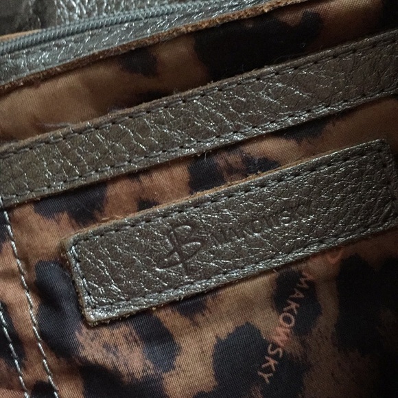 B. Makowsk silver leather handbag/shoulderbag - Picture 4 of 8